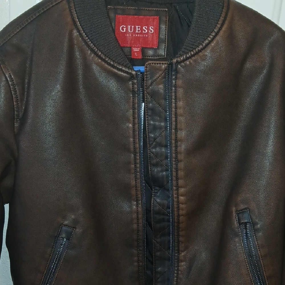 GUESS Dark Brown Bomber Jacket